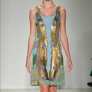 Narces Gustav Klimt hand beaded dress size 8